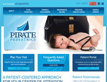 Tablet Screenshot of piratepediatrics.com